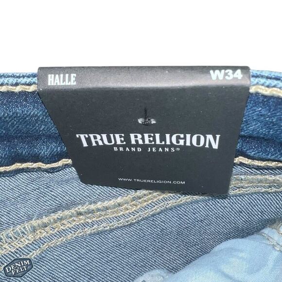 True Religion Women’s HALLE HIGH-WAISTED SUPER SKINNY BLUE DENIM JEANS | NEW!! - Picture 8 of 16